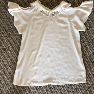 Bare shoulder collared dress top